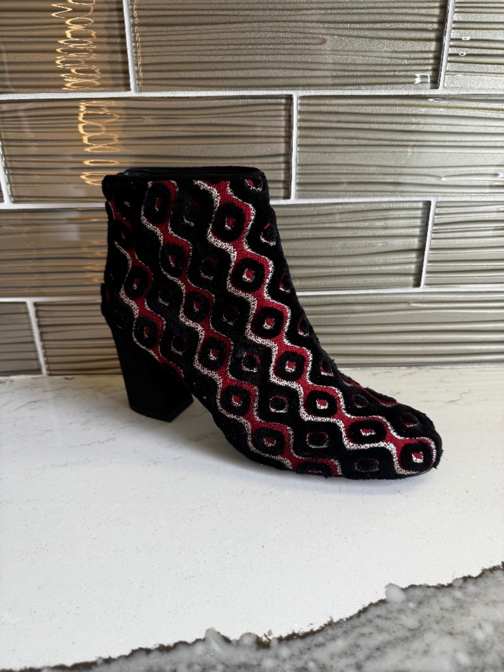 Stuart Weitzman Bacari Tapestry Ankle Boots